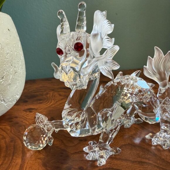 Swarovski 1997 The Dragon Fabulous Creatures Crystal Figurine W/ Box & Paperwork - Picture 3 of 10